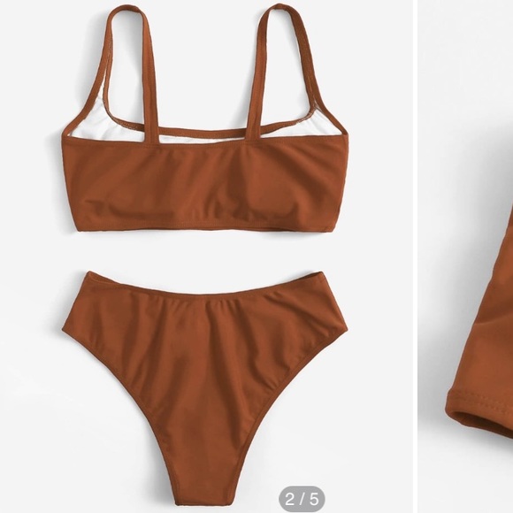 Rust colored high waisted bikini - Picture 2 of 2